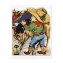 Cowboy Christmas postcards