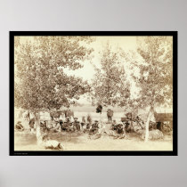 Cowboy Dinner Scene 1887 Print