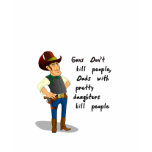 Cowboy Gun Control Debate Humourous T-Shirt