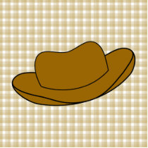 Cowboy Hat illustration. Brown. Photo Sculptures