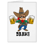 Cowboy Holding Beer Mugs cards