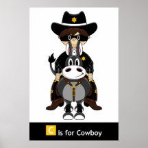 Cowboy & Horse Poster