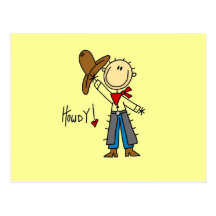 Cowboy Howdy T-shirts and Gifts Postcard