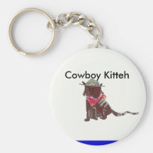 Cowboy Kitteh Keychain