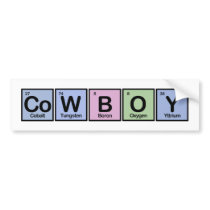 Cowboy made of Elements Bumper Sticker