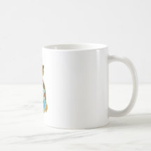 Cowboy Monkey Holding Three Coffee Mugs