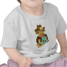 Cowboy Monkey Holding Three T-shirt