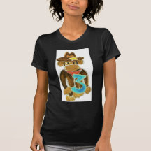 Cowboy Monkey Holding Three Tee Shirt