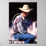 cowboy on a rail print
