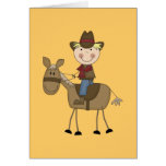 Cowboy on Horse Tshirts and Gifts Greeting Card
