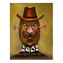 Cowboy Potato Post Card