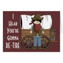 Cowboy Retirement Wishes - Western Humour Greeting Card