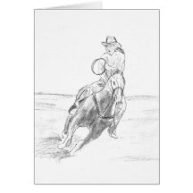 Cowboy Riding Cards