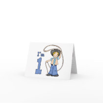 Cowboy Roper 1st Birthday Invitation Card