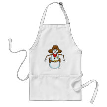 cowboy snowman apron