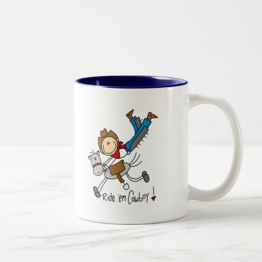 Cowboy Stick Figure Tshirts and Gifts Coffee Mug