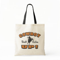 Cowboy Up Bull Rider Canvas Bags