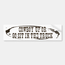 Cowboy Up Bumper Sticker