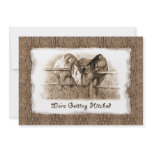Cowboy Wedding Invitation: Getting Hitched: Horses