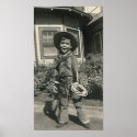 cowboy with open mouth large poster posters