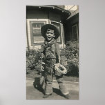 cowboy with open mouth large poster