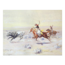 Cowboys from the Bar Triangle by CM Russell Custom Invitations