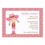 Cowgirl Birthday Invitations