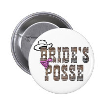 Cowgirl Bride's Posse Button