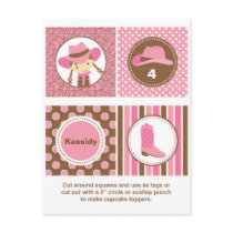 Cowgirl Cupcake Toppers