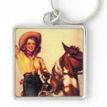 Cowgirl keychains