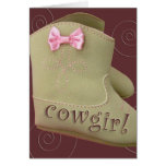 Cowgirl party cards