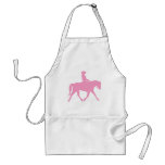 Cowgirl Riding Her Horse (pink) aprons