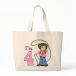Cowgirl Roper 4th Birthday Tote Bag