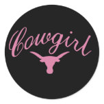 Cowgirl steer stickers