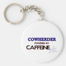 Cowherder Powered by caffeine Keychains