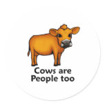 Cows are People too stickers