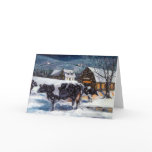 COWS: CHRISTMAS: SNOW: ART: HOLSTEIN CARDS