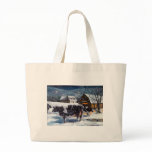 COWS: CHRISTMAS: SNOW: ART: HOLTEIN BAGS