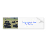Cows, Contentment Is Good For The Soul bumper stickers
