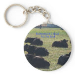 Cows, Contentment Is Good For The Soul keychains