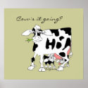 Cow's it Going? Poster Print