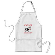 Cows Make Me Happy Aprons