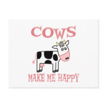 Cows Make Me Happy Postcard