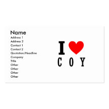 Coy, Alabama City Design Business Card Template