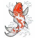 Coy Fish Tattoo Style white vintage womens tshirt