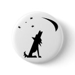 Coyote Silhouette buttons