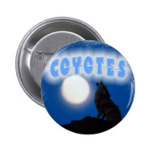 COYOTE TOTEM PINBACK BUTTON