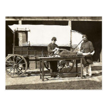 cp1563 Army Medical Wagon Post Card