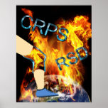 CPRS/RSD Knee A'Flame Print