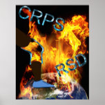 CPRS/RSD Knee O'Blazin Pain Canvas Print